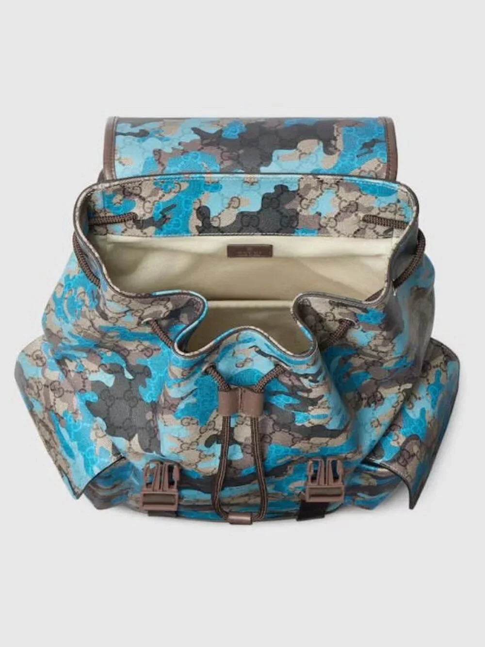 Gucci GG Monogram Camouflage Large Backpack in Blue